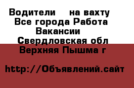 Водители BC на вахту. - Все города Работа » Вакансии   . Свердловская обл.,Верхняя Пышма г.